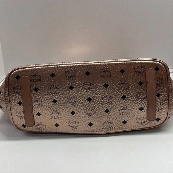 MCM Reversible Large Metallic Visetos Canvas Shopper Tote - Picture 9 of 15